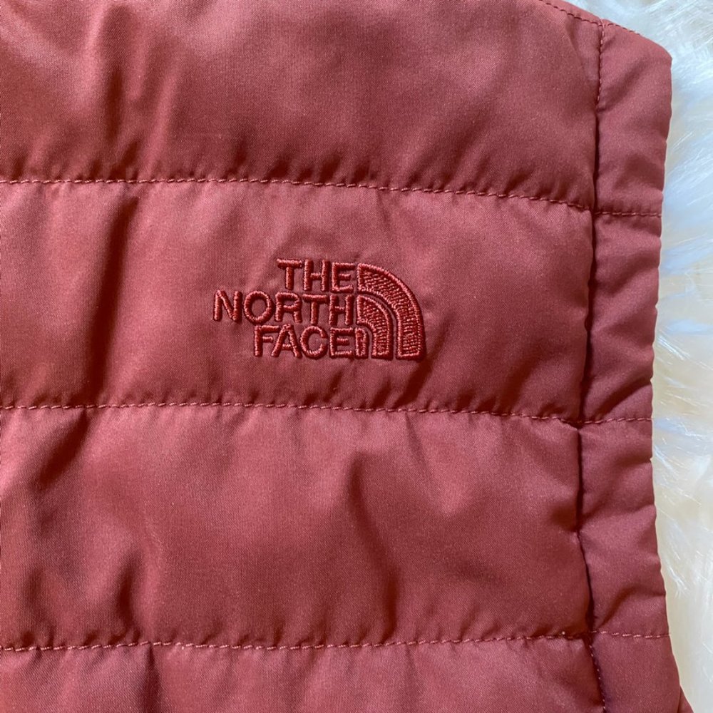 North Face Rainier Quilted Vest Maroon Red Small - Picture 4 of 6